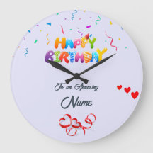 Horloge murale personnalisée - cadeau d'anniversai