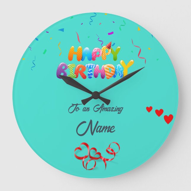 Horloge murale personnalisée - cadeau d'anniversai (Recto)
