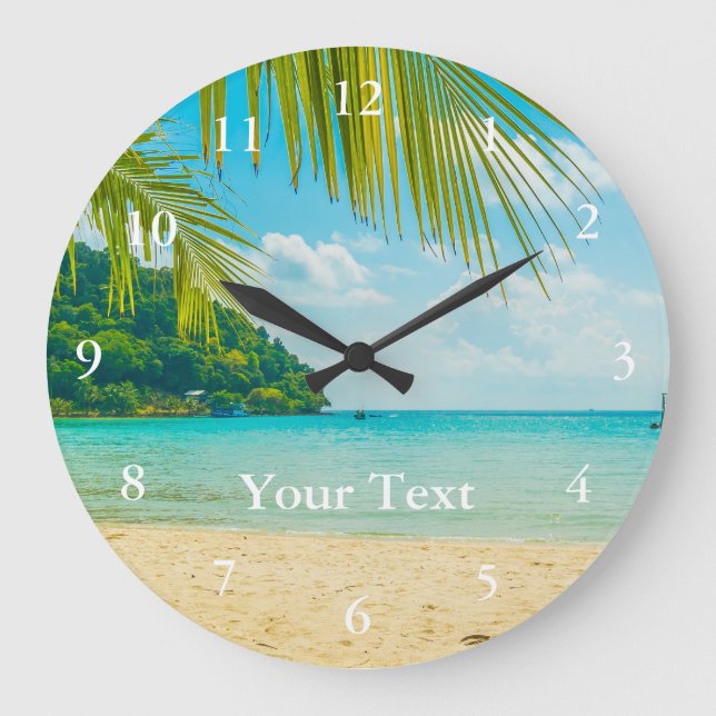 Horloge murale personnalisée de texte personnalisé (Recto)