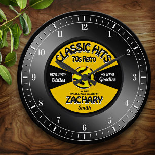 Horloge murale personnalisée disque vinyle 45 tour