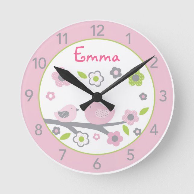 Horloge murale personnalisée douce de crèche (Recto)