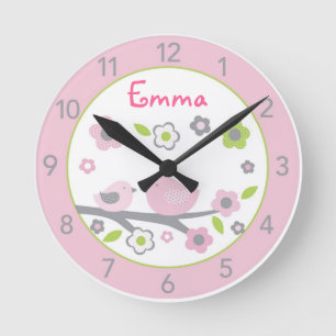Horloge murale personnalisée douce de crèche