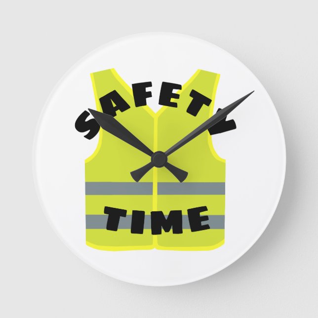 Horloge murale personnalisée du gilet de sécurité  (Recto)