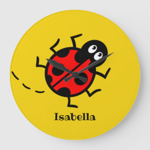 Horloge murale personnalisée du Motif Ladybird