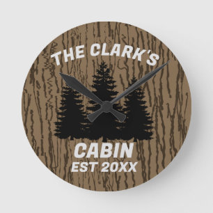 HORLOGE MURALE PERSONNALISÉE EN BOIS RUSTIQUE CABA