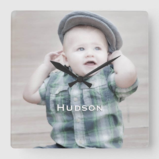 Horloge murale personnalisée Photo bébé (Recto)