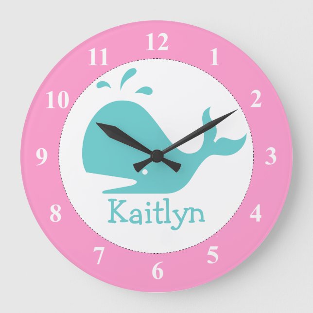 Horloge murale personnalisée pour la pouponnière (Recto)