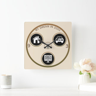 Horloge Murale Personnelle 'Poursuis Tes Rêves'