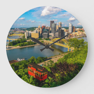 Horloge murale Pittsburgh Photo Duquesne Incline