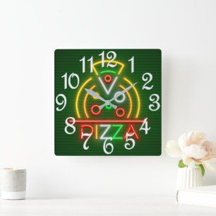 Horloge murale pizza