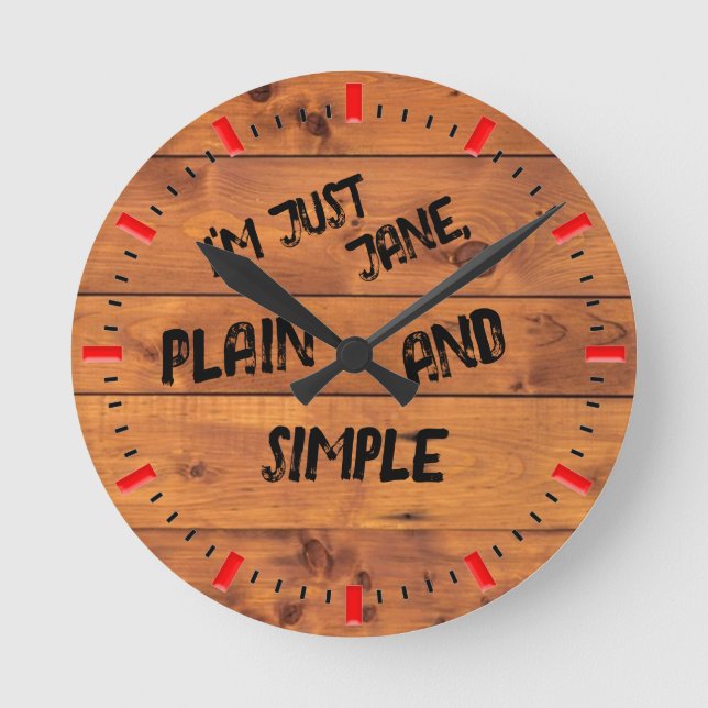 horloge murale 'Plain Jane' (Recto)