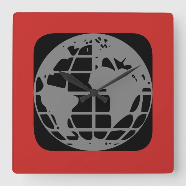 Horloge murale "Planète Terre" (Recto)