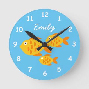Horloge murale pour enfant de prénom avec un joli 