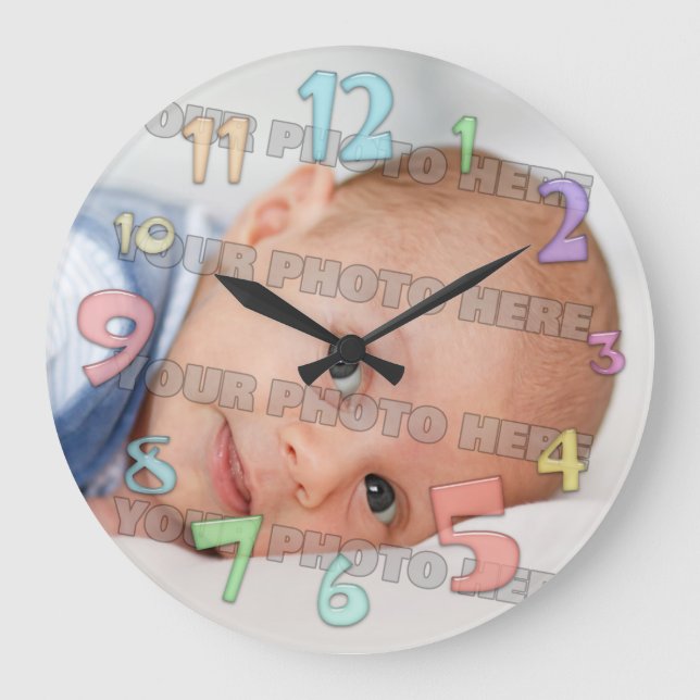 Horloge murale pour enfants et bébé (Recto)