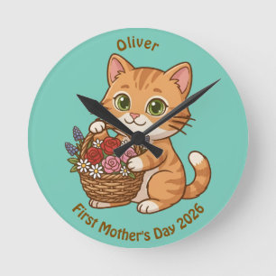 Horloge murale pour nurserie à nom personnalisé   