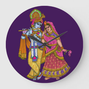 Horloge murale Radha Krishna