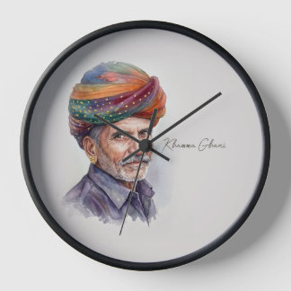 Horloge murale rajasthani "Khamma Ghani"