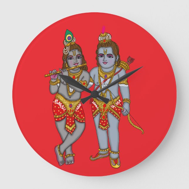 Horloge murale Ram & Krishna (Recto)