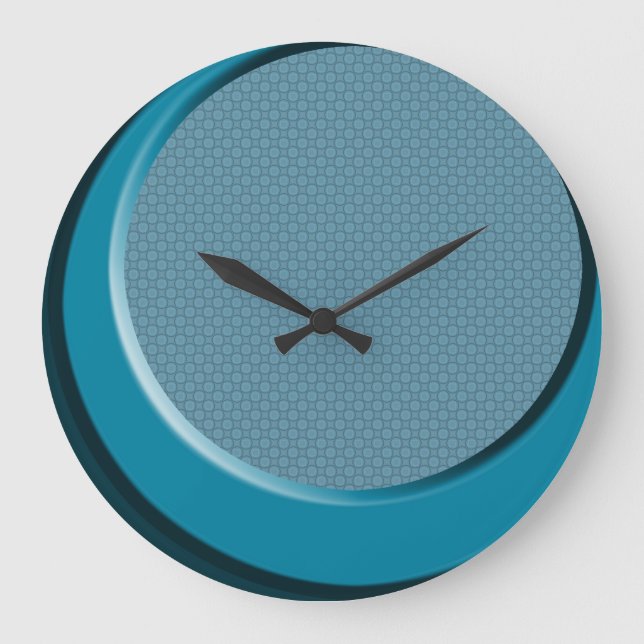 Horloge murale rétro moderne bleu 50's (Recto)