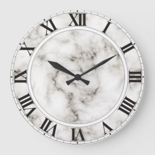 Horloge murale romano-Marbre blanc