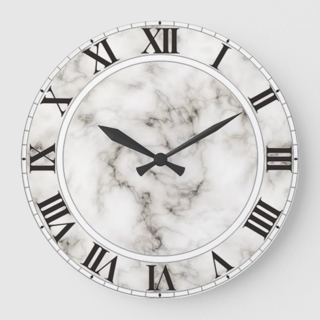 Horloge murale romano-Marbre blanc (Recto)
