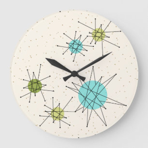 Horloge murale ronde atomique iconique de