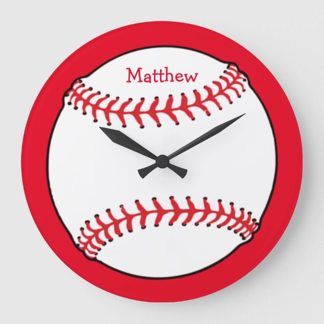 Horloge murale ronde de base-ball (Recto)