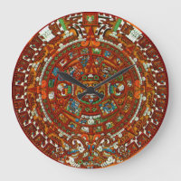 Horloge murale ronde de calendrier aztèque maya