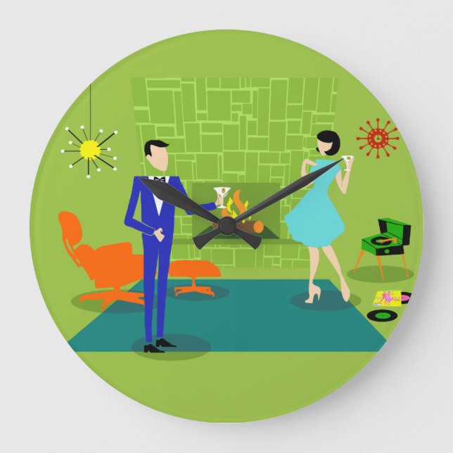 Horloge murale ronde de couples modernes de la (Recto)