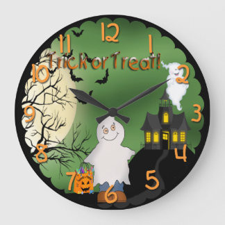 Horloge murale ronde de fantôme de garçon de