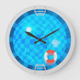 Horloge murale ronde de piscine