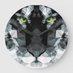 Horloge murale ronde de tigre (grande)