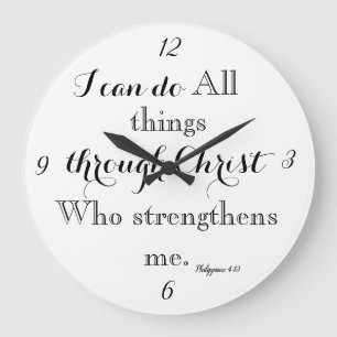 Horloge murale ronde d'écriture sainte