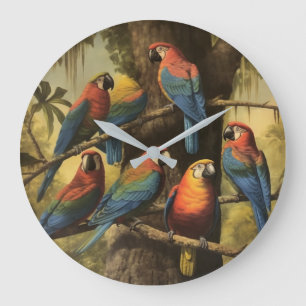 Horloge Murale Ronde Feuillage Profond Canopée de 