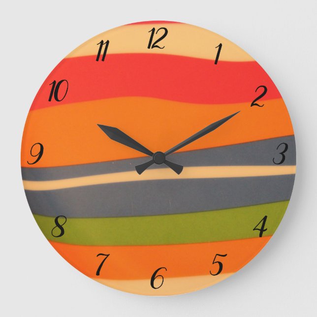 Horloge murale ronde multicolore (Recto)