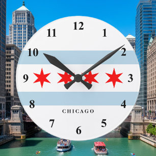Horloge murale ronde personnalisée avec le drapeau