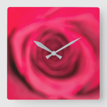 Horloge murale rose