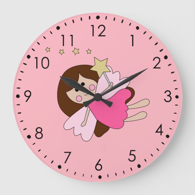 Horloge murale rose fée (Recto)