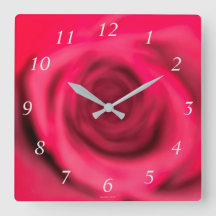 Horloge murale Rose Flou