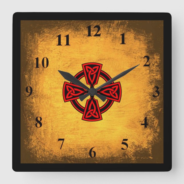 Horloge murale rouge céleste Arrière - plan antiqu (Recto)