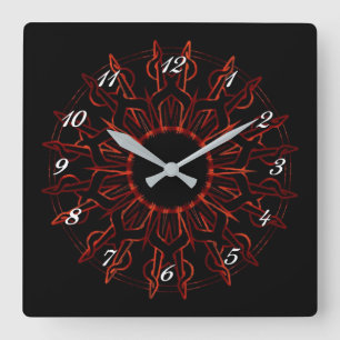 Horloge murale rouge de la tribu