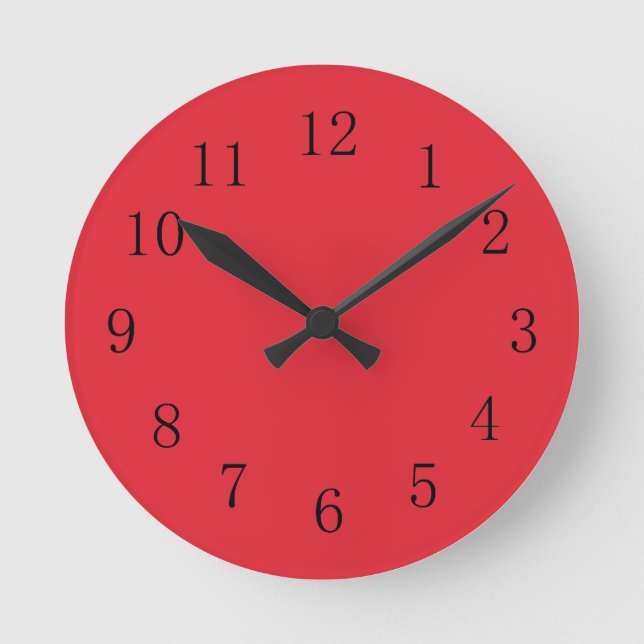 Horloge murale rouge de l'Alizarin (Recto)