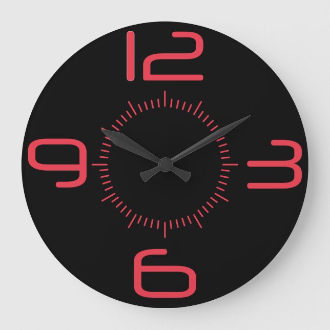 Horloge murale rouge et noire (Recto)