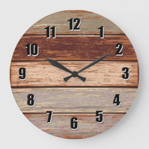 Horloge murale rustique de bois de flottage