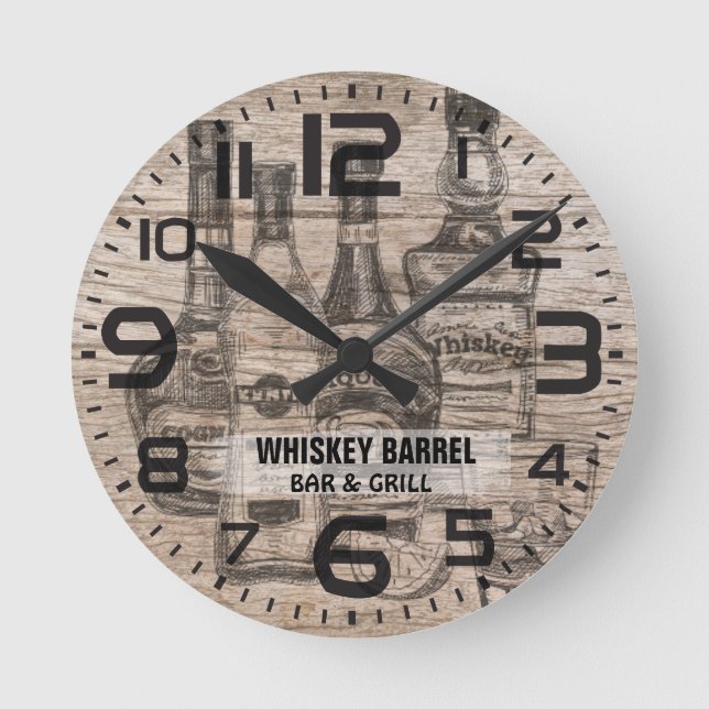 Horloge murale rustique pour barbecue et grill (Recto)