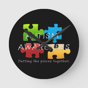 horloge murale sensibilisation sur l'autisme