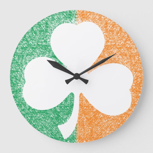 Horloge murale Shamrock irlandaise (Recto)