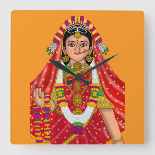 Horloge murale Shree Radha