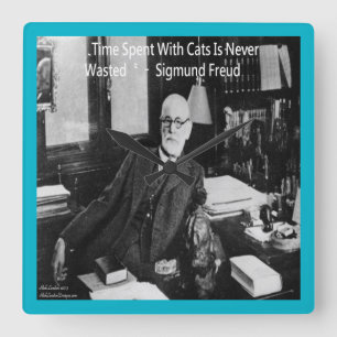 Horloge murale Sigmund Freud & Célèbre Citation de