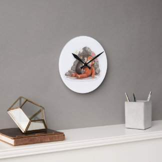 Horloge murale singe bébé mignon – Anima esthétiqu